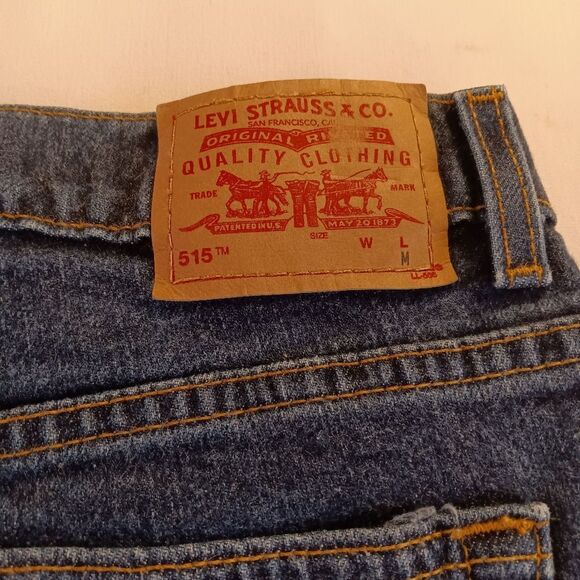 Vintage Levi 515 Boot Cut Low Rise Dark Wash Jeans sz 14M - Picture 7 of 9